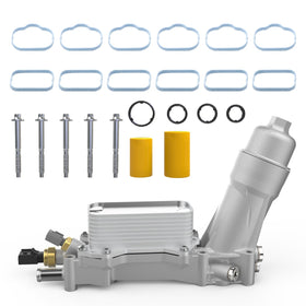 YITHSWAY front view oil cooler showing durable aluminum and improved heat transfer