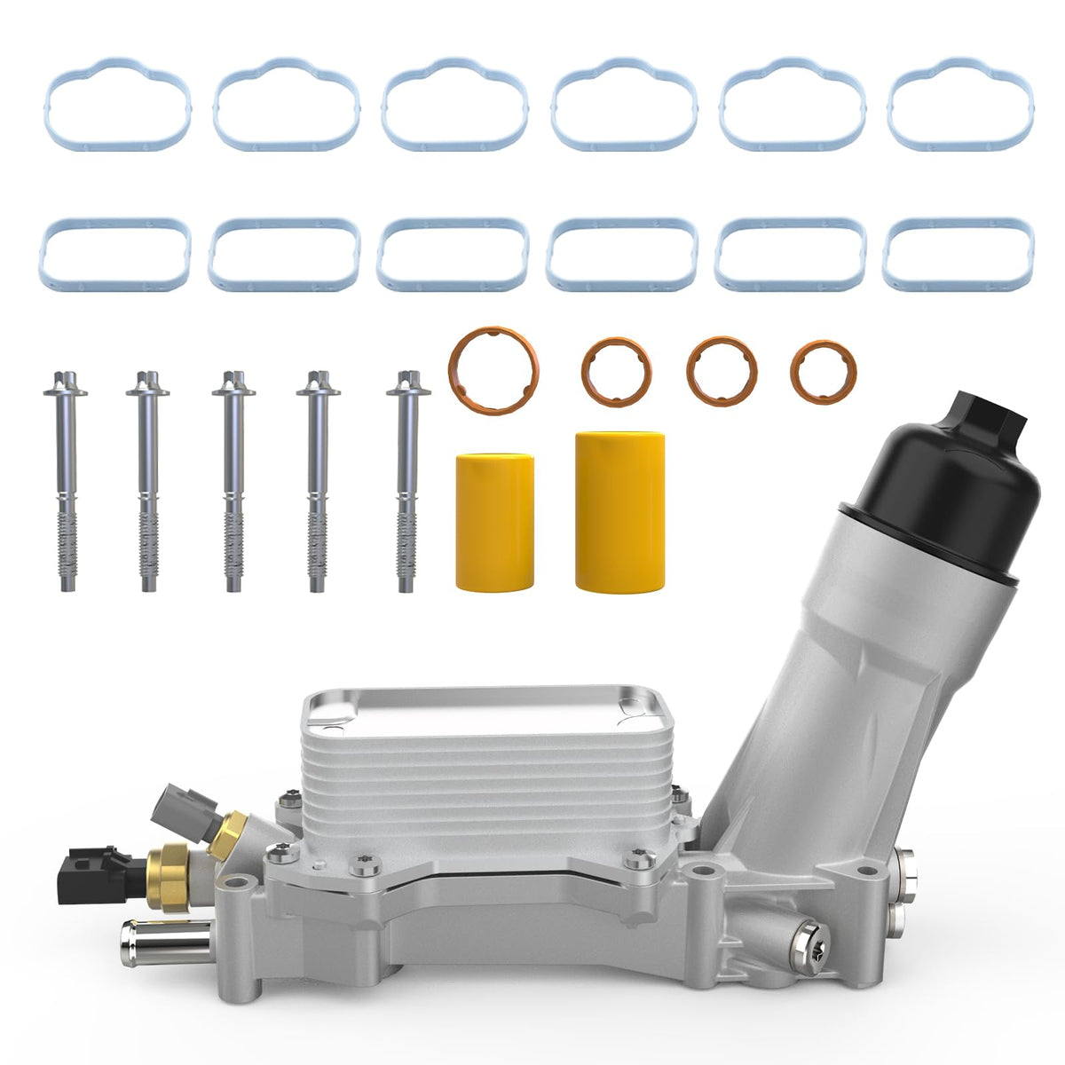 YITHSWAY front view aluminum oil cooler and filter housing, durable replacement