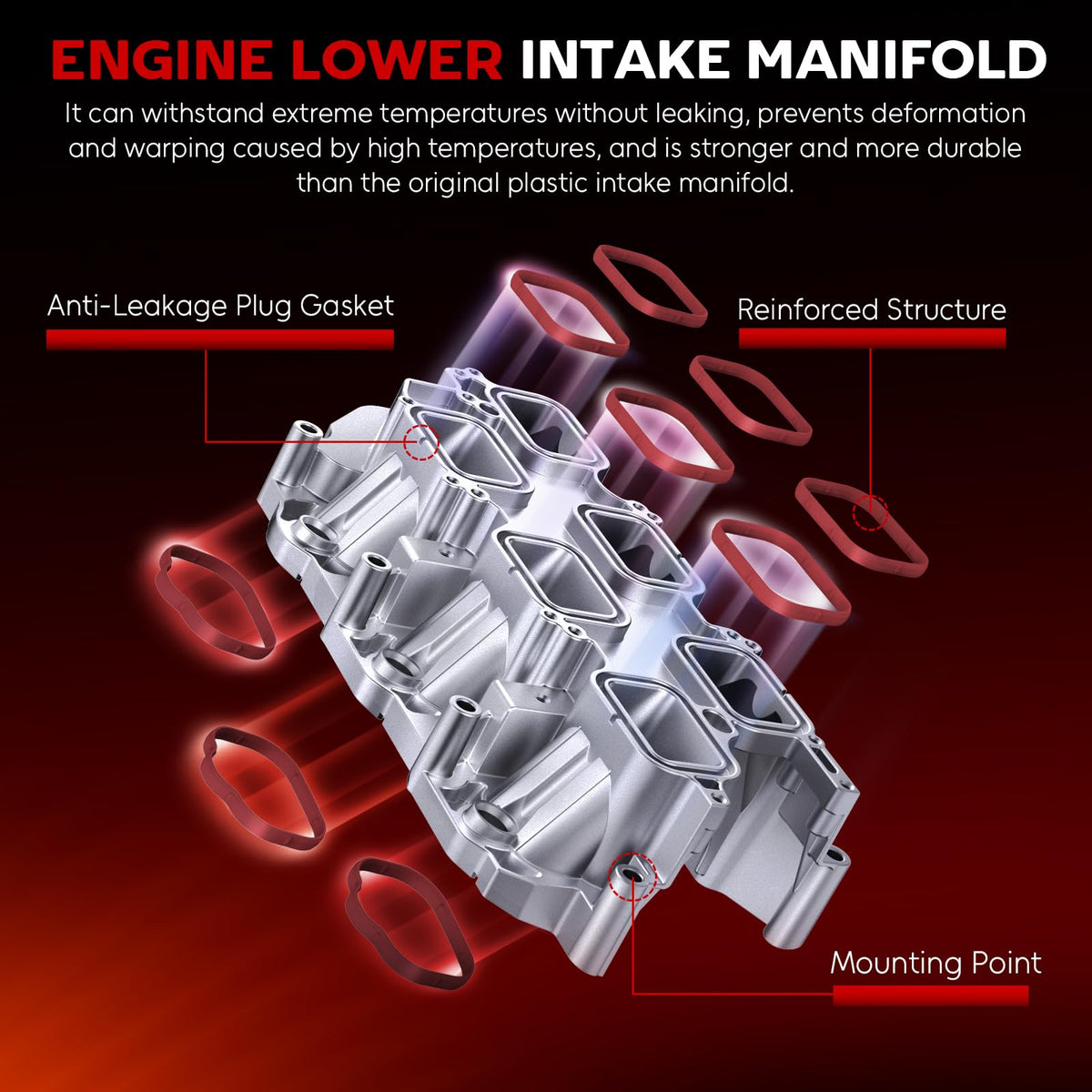 YITHSWAY intake manifold kit with gaskets bolts and washers ready for installation