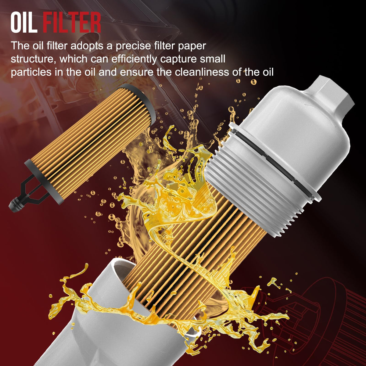 YITHSWAY oil housing with filter visible, complete kit ready for direct replacement