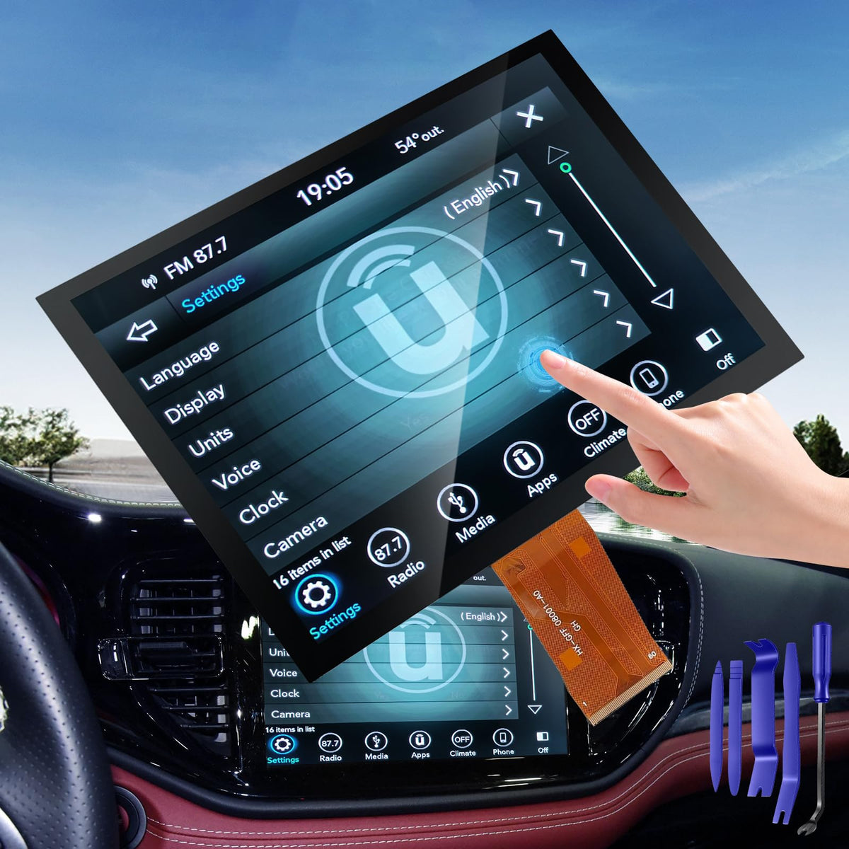 Yitrust front screen panel showing clean display and easy fit