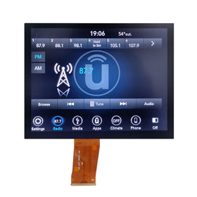 Yitrust front view of 8.4-inch Uconnect screen showing clean display and fit