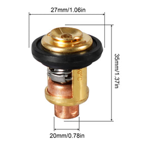 YIUIY thermostat installed on a Yamaha outboard illustrating correct placement and benefit