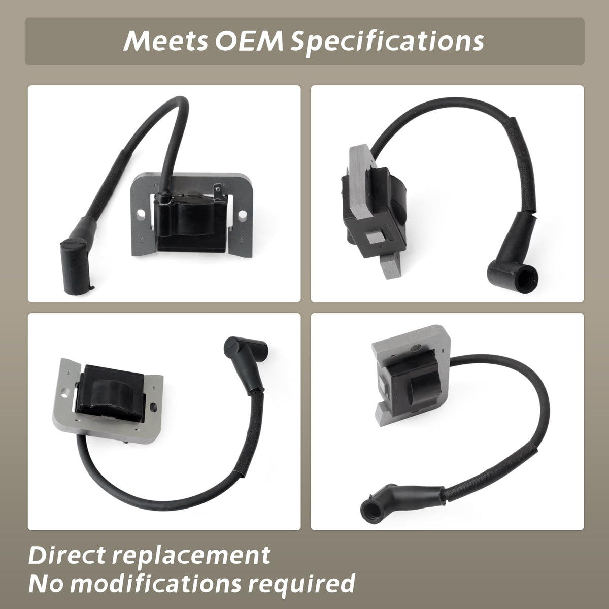 YIYANTO ignition coil shown next to ruler demonstrating correct OEM size