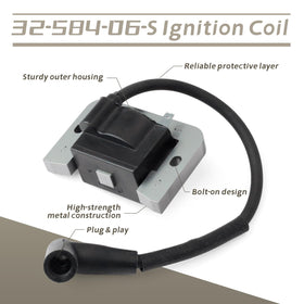 YIYANTO ignition coil with included K6RTC spark plugs for complete service
