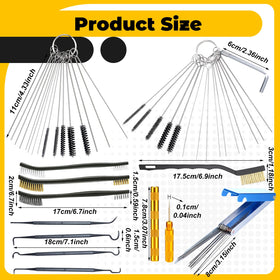 Yiyiring assortment of cleaning needles and wires clearing jets for precise work