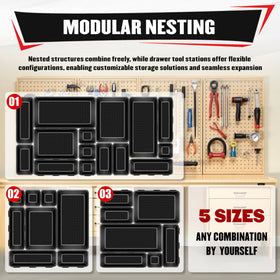 YIYITOOLS drawer with arranged trays illustrating optimized tool chest organization