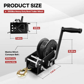 YIYITOOLS winch installed on trailer hauling a boat, simplifies launching benefit