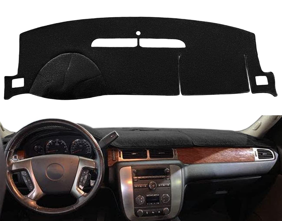 Yiz dash cover front overview showing black fit and clean dashboard look