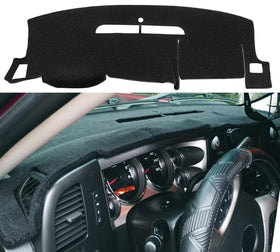 Yiz front view of dash cover installed showing clean dashboard protection