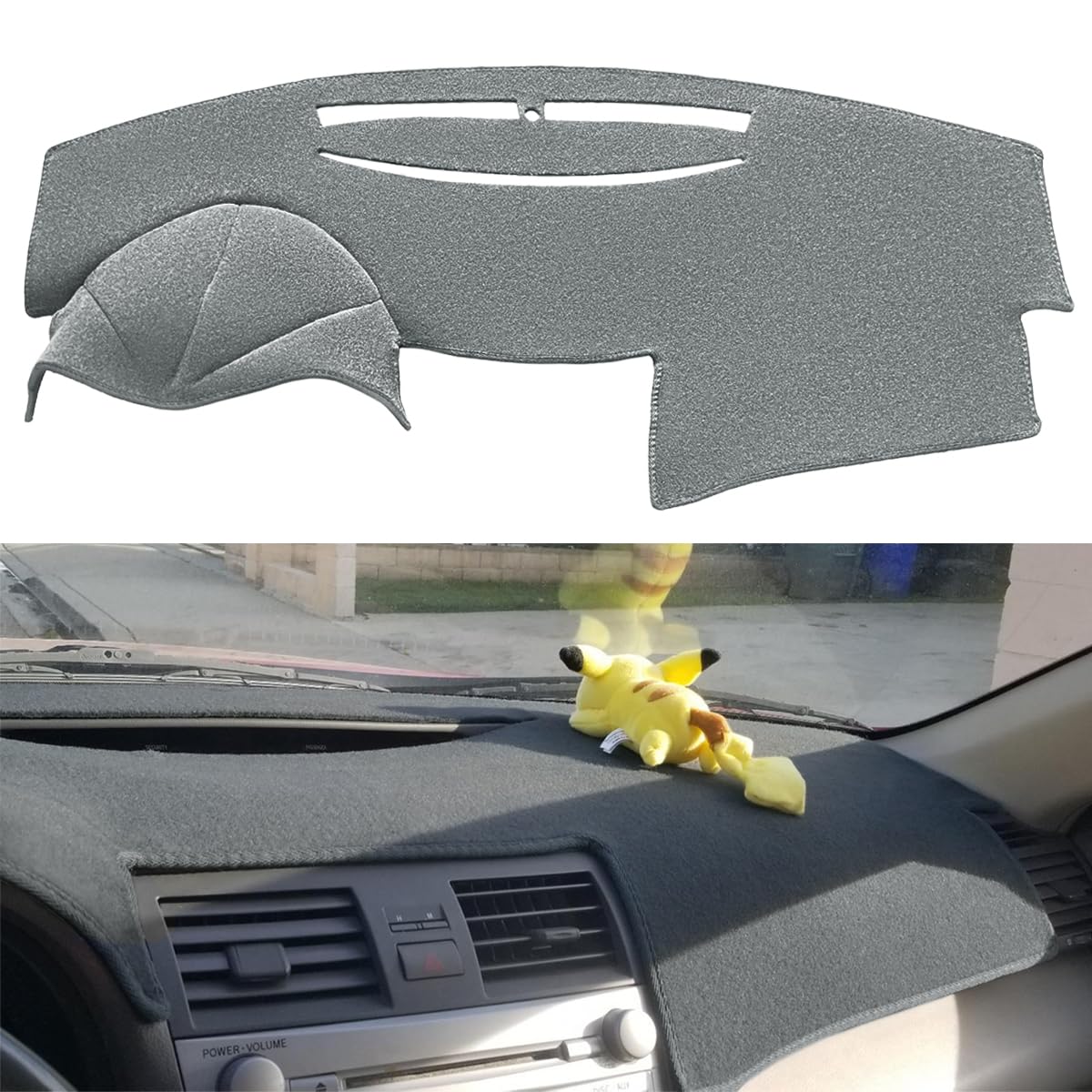 Yiz dash cover front view showing precise Camry fit and sun protection