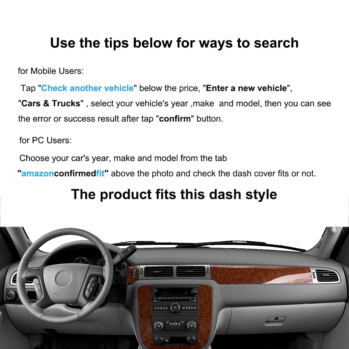 Yiz dash cover installed passenger view preserving dash appearance and vents