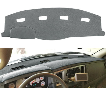Yiz dash mat front view dark gray showing precise fit and reduced glare