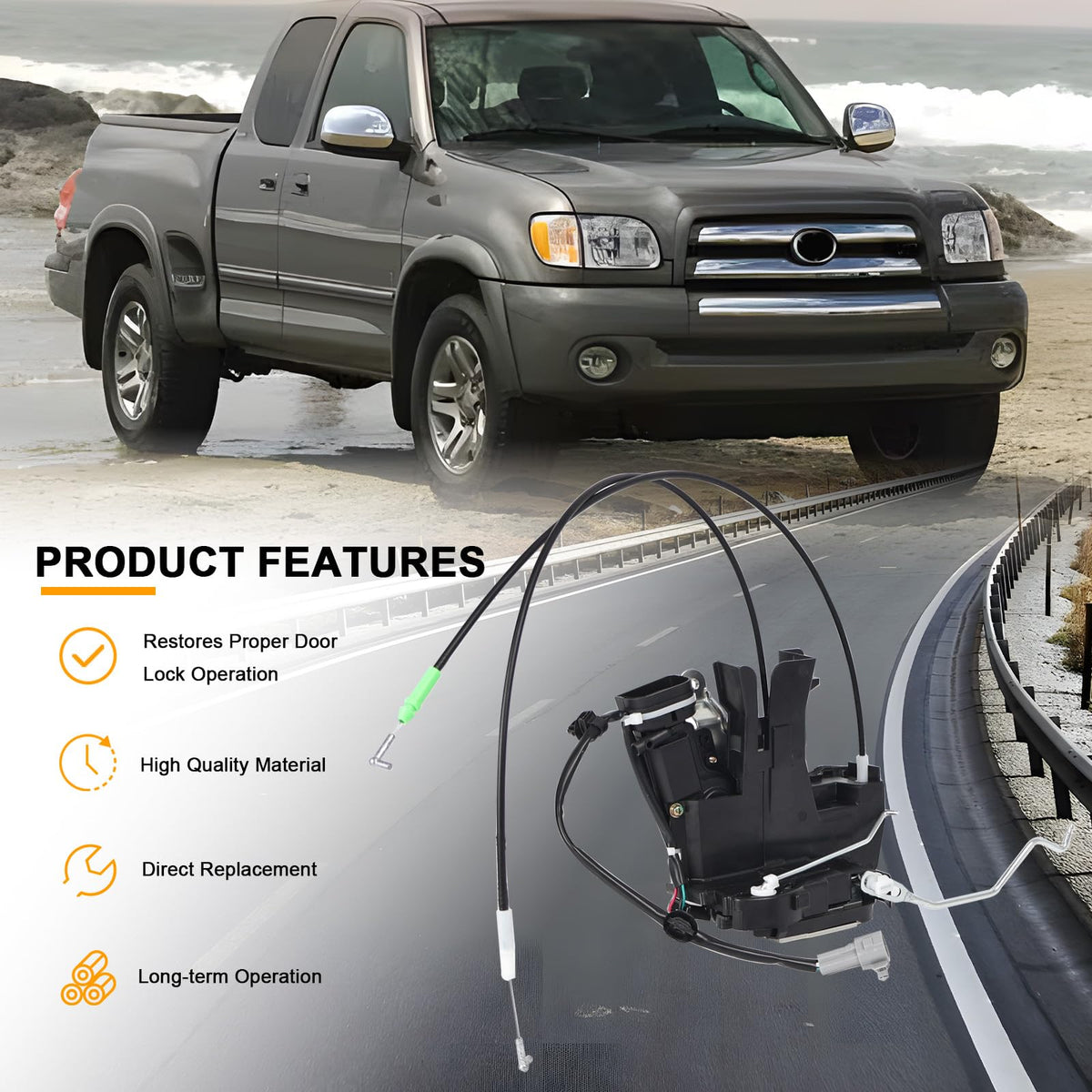 YIZHIHUA actuator installed in Toyota Tundra door demonstrating proper fit and operation