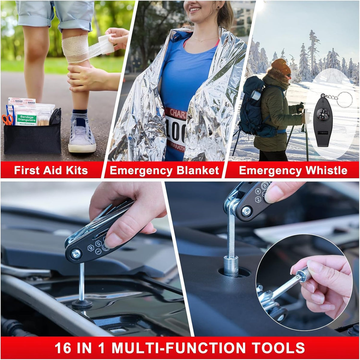 YJUSMAK kit packed in trunk showing convenient storage and travel readiness