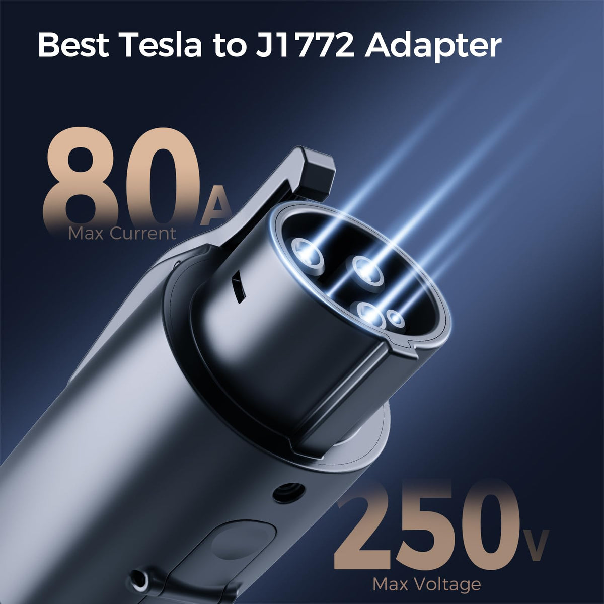 YLITES connector close-up highlighting precision fit for secure charging