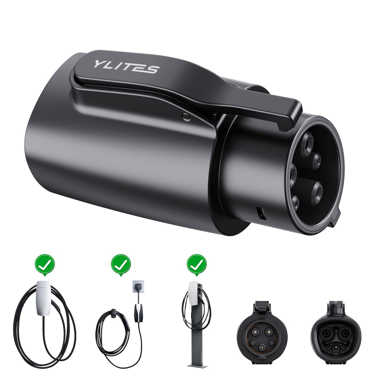 YLITES adapter front view showing robust build and easy connection benefit