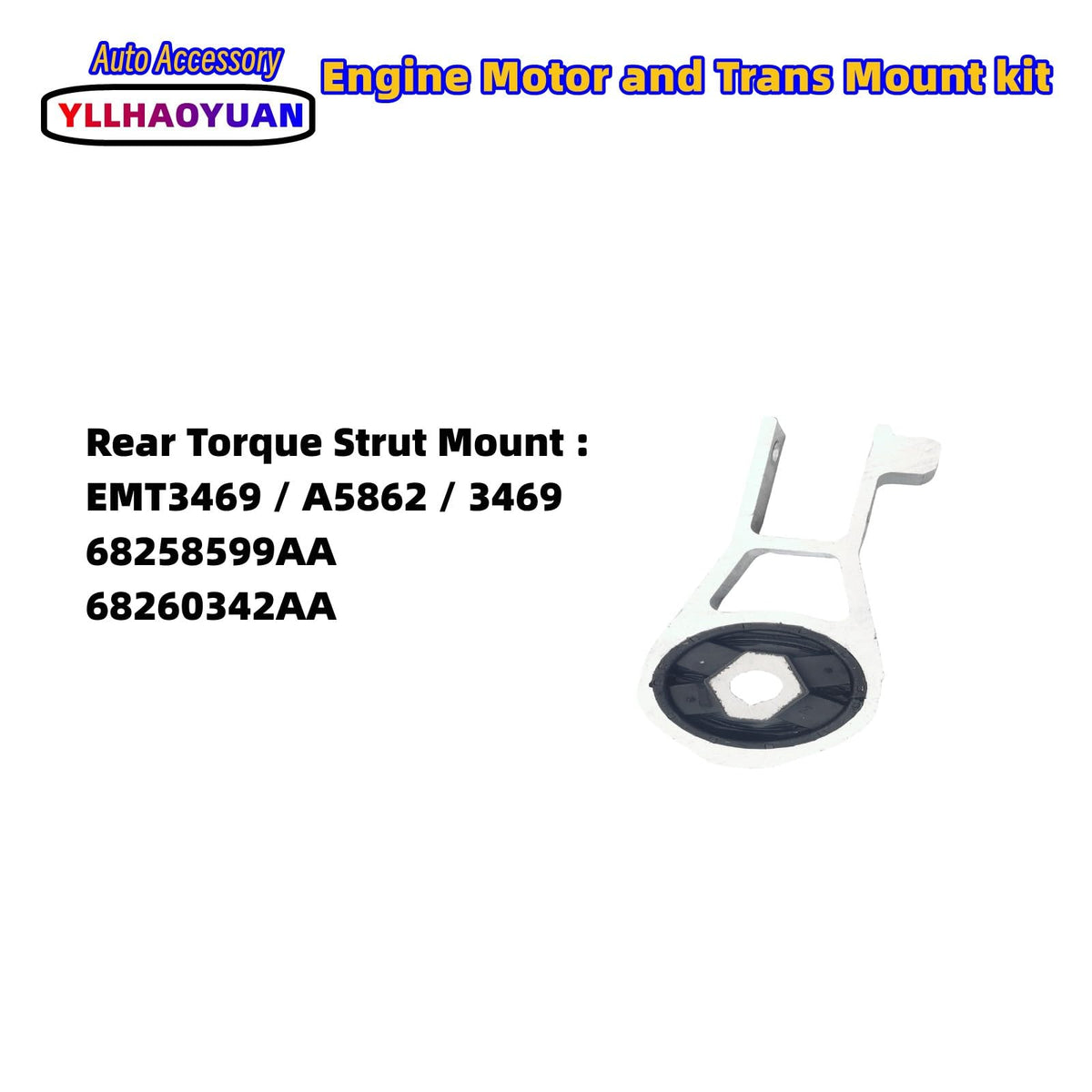 Yllhaoyuan mount kit installed under hood demonstrating secure engine support