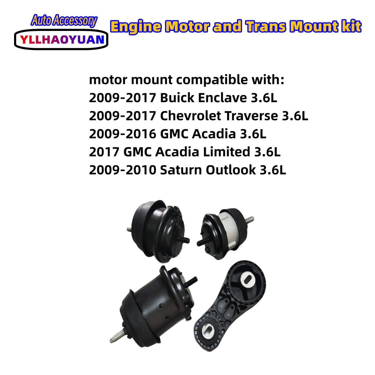 Yllhaoyuan rear engine mount close-up highlighting durable rubber bond