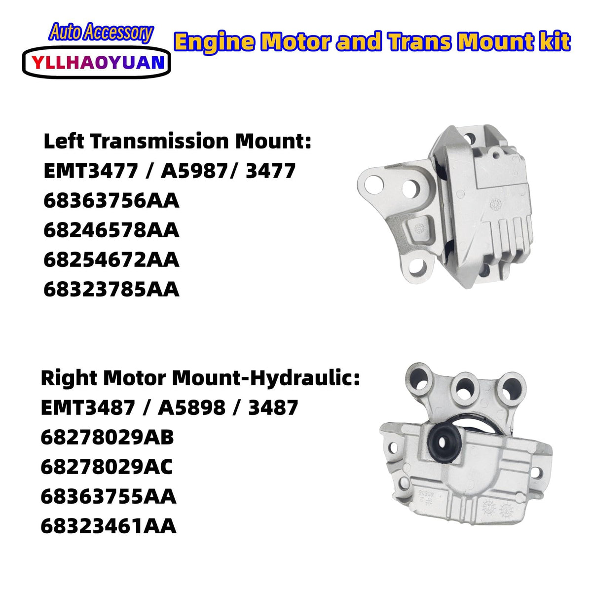Yllhaoyuan rear torque strut mount beside ruler showing size and replacement clarity