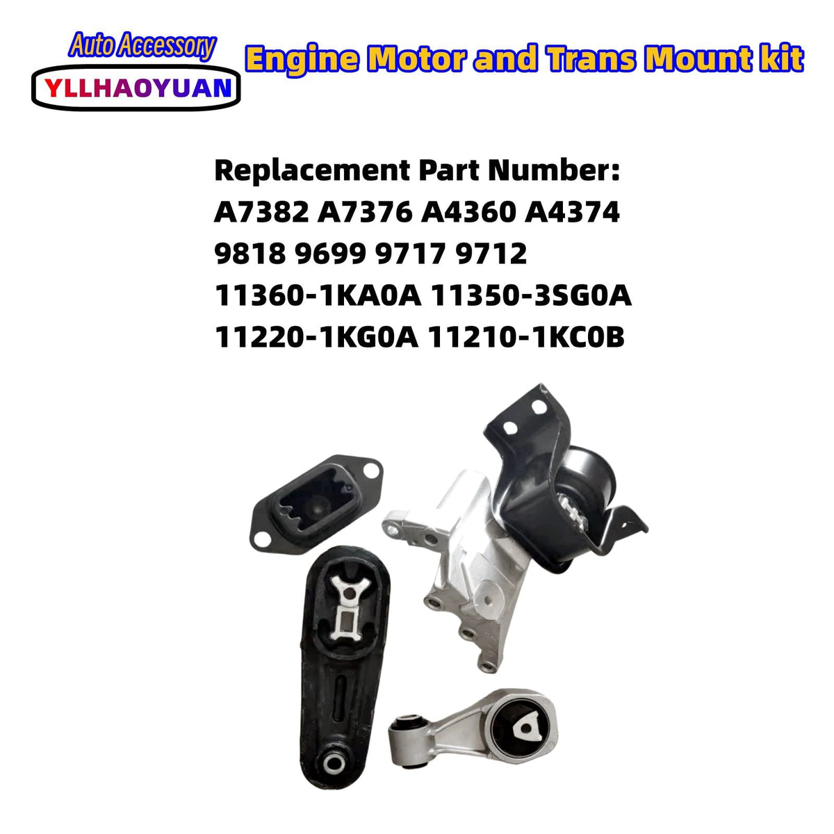 Yllhaoyuan transmission mount top view showing precise fit and stability benefit