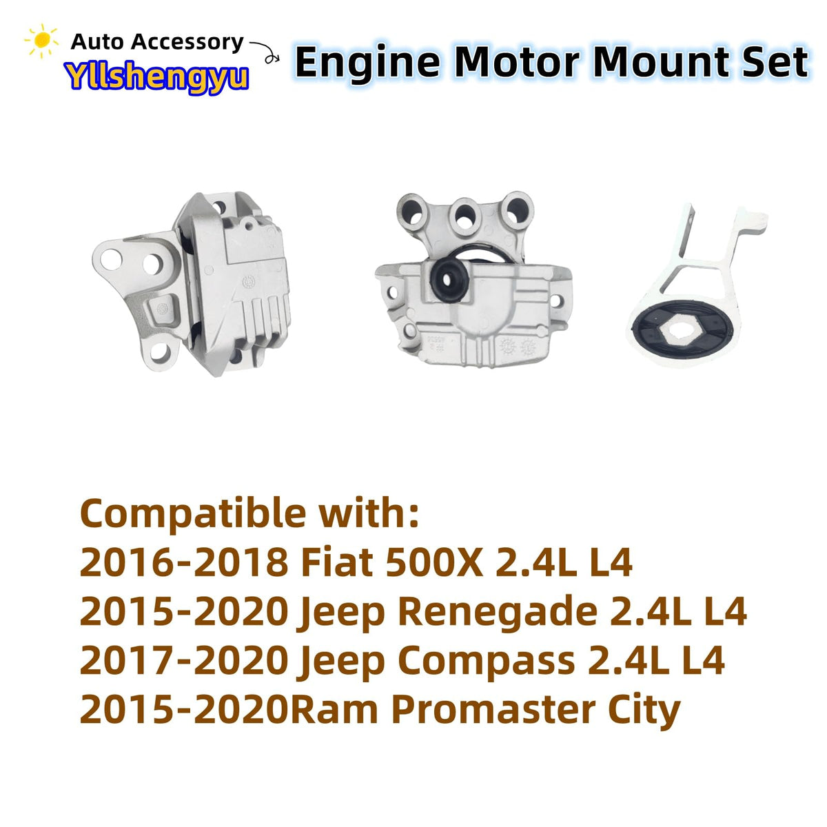 Yllshengyu close-up of hydraulic right motor mount showing rubber and metal construction for vibration reduction