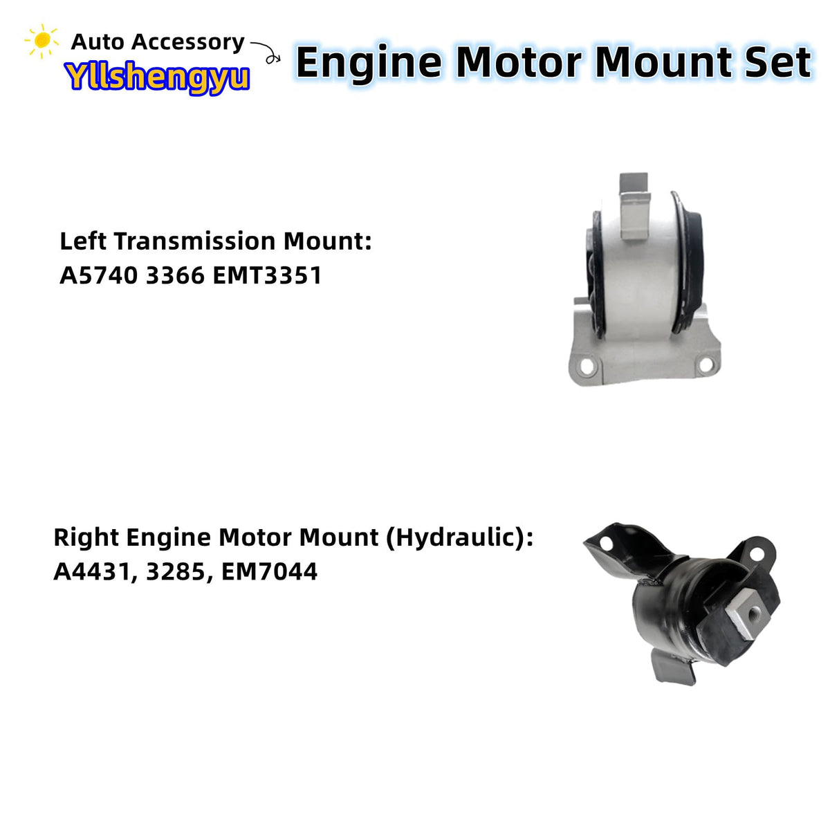 Yllshengyu left transmission mount angled view showing bolt holes and stable support