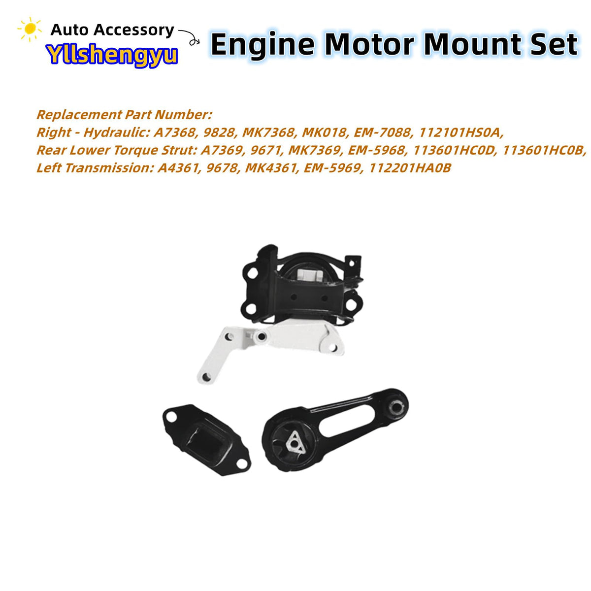 Yllshengyu left transmission mount side view demonstrating solid fit and drivetrain alignment benefit