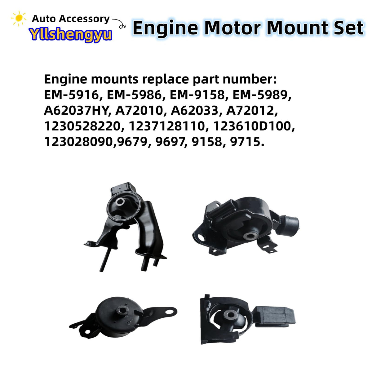 Yllshengyu mount set arranged on table showing all four pieces benefit: complete replacement kit