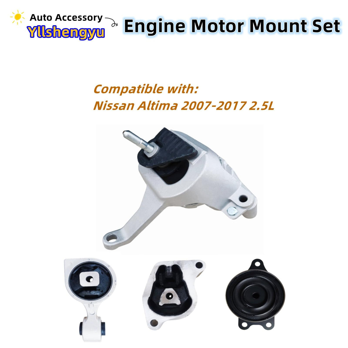 Yllshengyu rear motor mount close-up highlighting solid bushings for vibration reduction