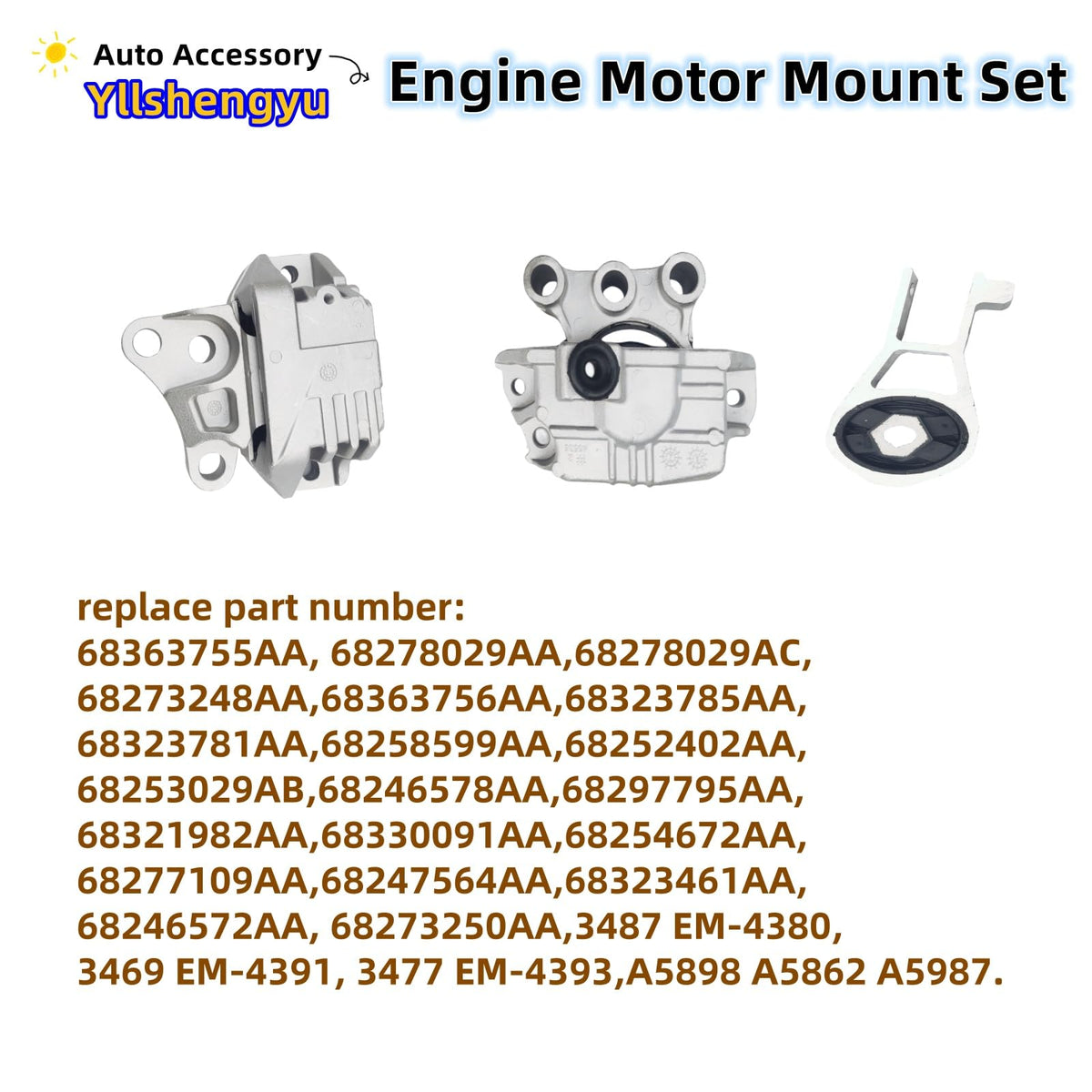 Yllshengyu detailed view of left transmission mount highlighting bolt holes and durable materials for secure support