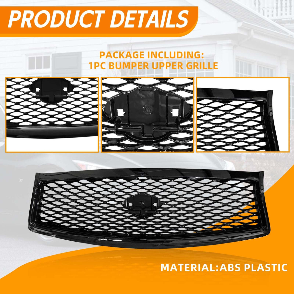 YLT AUTO textured ABS plastic close-up highlighting durable finish