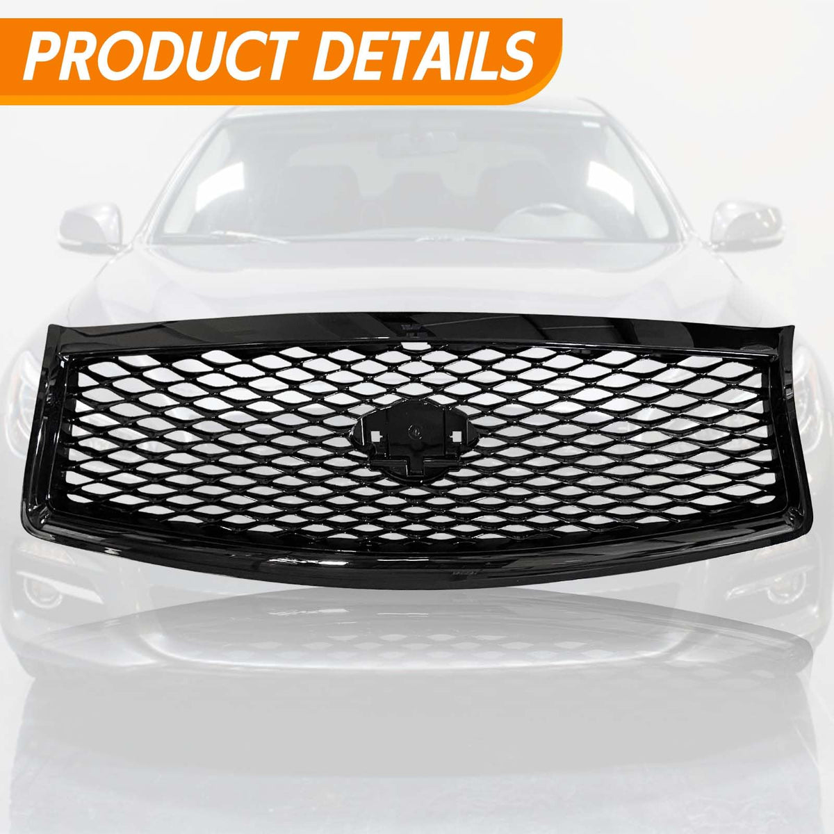 YLT AUTO grille beside tools illustrating size and DIY installation ease