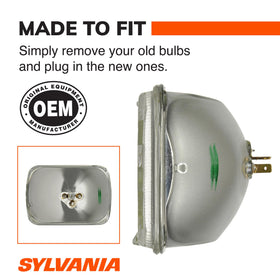 SYLVANIA H6054 beam pattern on road showing improved downroad visibility