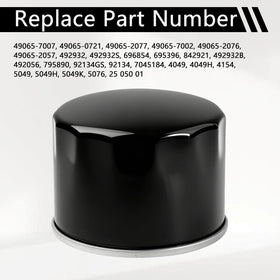 YMHHefy oil filter installed on Kawasaki engine demonstrating straightforward replacement benefit