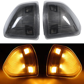 YMHHefy front view smoked lens pair showing clean fit and updated look for Ram mirrors