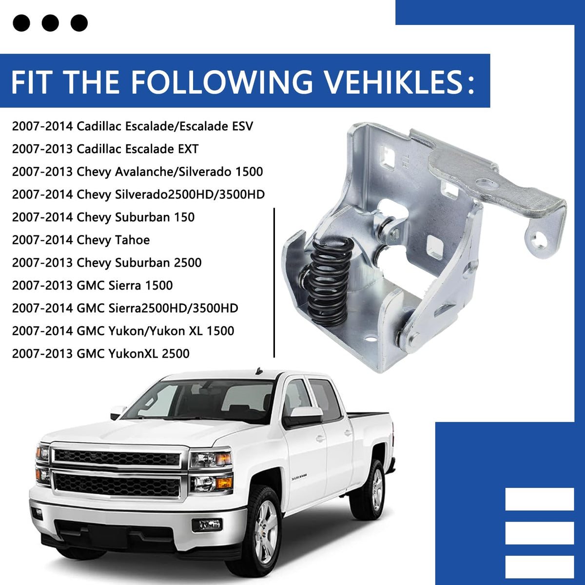 YMHHefy hinge installed on truck door showing restored alignment and improved function