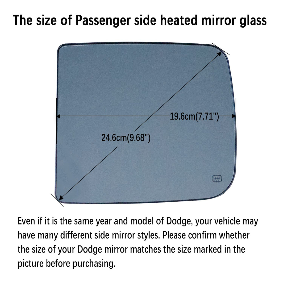 YMHHefy mirror installed on Dodge Ram demonstrating improved side visibility