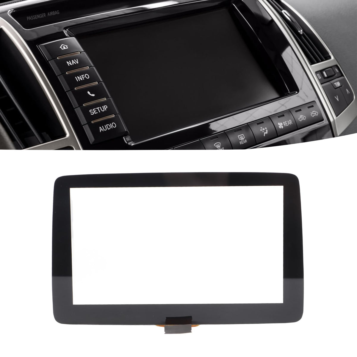 Ymiko touchscreen surface with minimal fingerprints for clearer navigation visibility