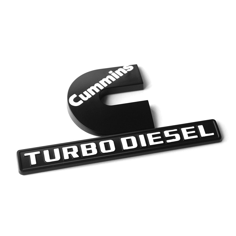 Yoaoo Cummins emblem next to ruler for size comparison and accurate fit guidance