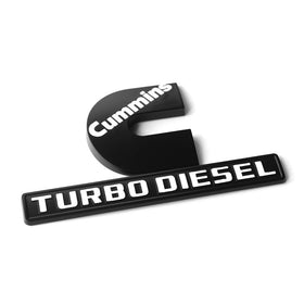 Yoaoo Cummins emblem next to ruler for size comparison and accurate fit guidance
