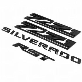 Yoaoo emblems installed on Silverado showing cohesive blackout styling benefit
