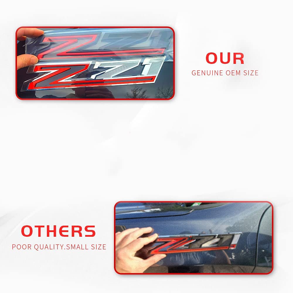 Yoaoo packaging and contents showing two side decals and one grille emblem