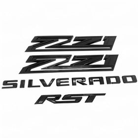Yoaoo Silverado front emblem showing clean black finish and OEM fit benefit