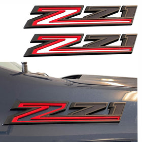 Yoaoo front view of dual Z71 emblems showing gloss-black red accents benefit authentic appearance