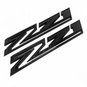 Yoaoo gloss black Z71 emblem front view showing clean OEM appearance and instant upgrade