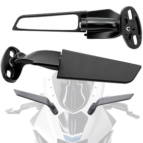 YOBEYI front view wing mirror showing aerodynamic styling and improved rear visibility