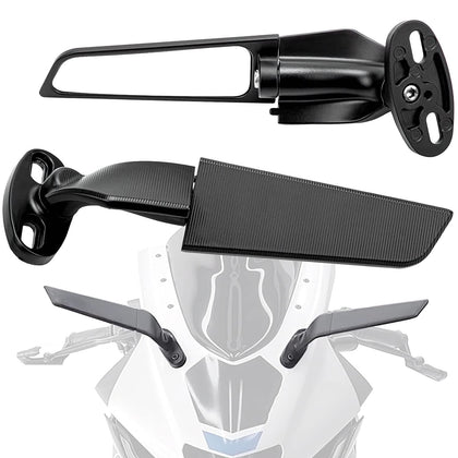 YOBEYI front view wing mirror showing aerodynamic styling and improved rear visibility