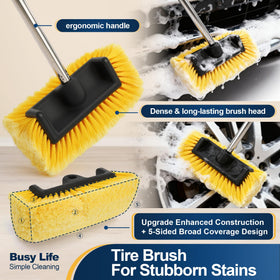 Yocada fully assembled 61-inch handle demonstrating extended reach for high surfaces