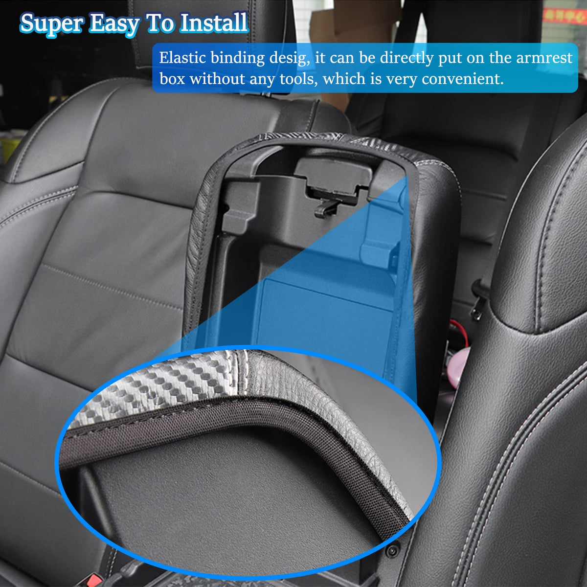 YOFAMO padded top with elbow resting to show added comfort while driving